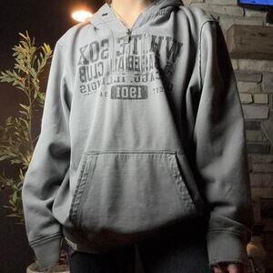 Chicago white sox grey hoodie with zipper front detail size XL